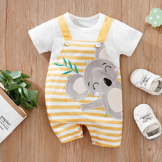 Summer Cute Koala Embroidery Baby Jumpsuit - itzy bitsy