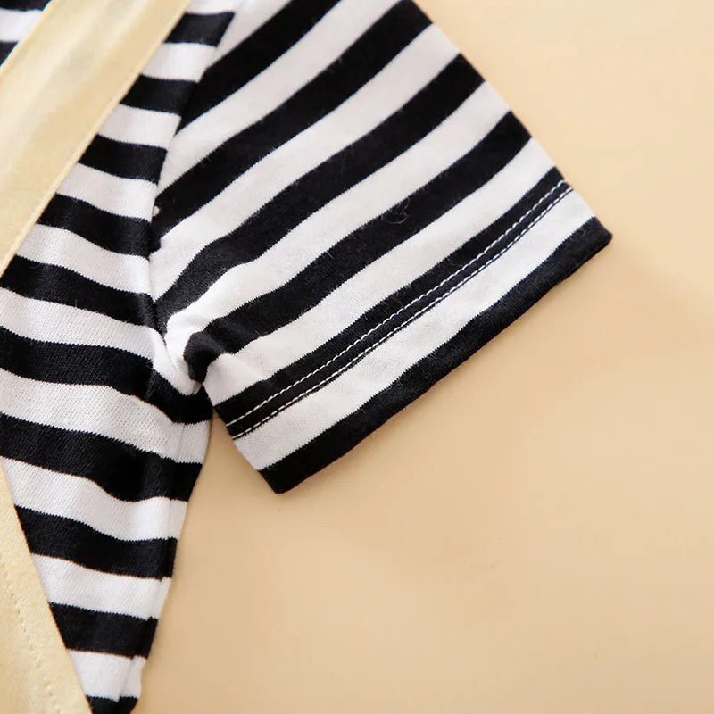 Summer Dinosaur Embroidery 3D Design Strap Splice Jumpsuit - itzy bitsy