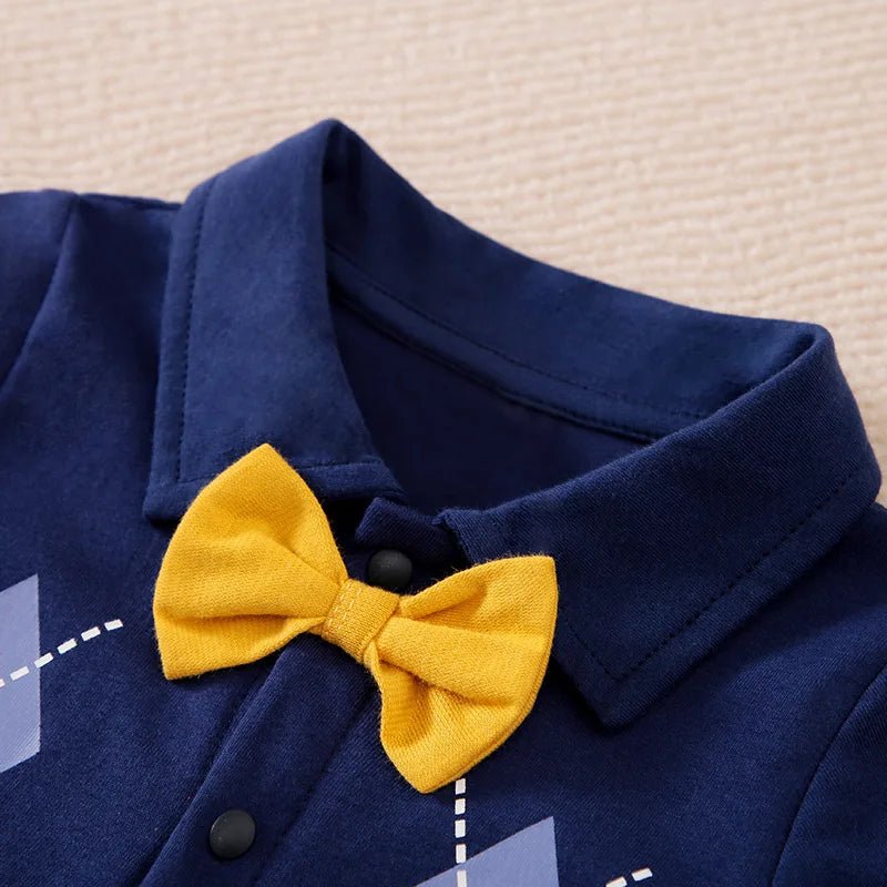 Summer Gentleman Style With Diamond Checker Print Jumpsuit - itzy bitsy