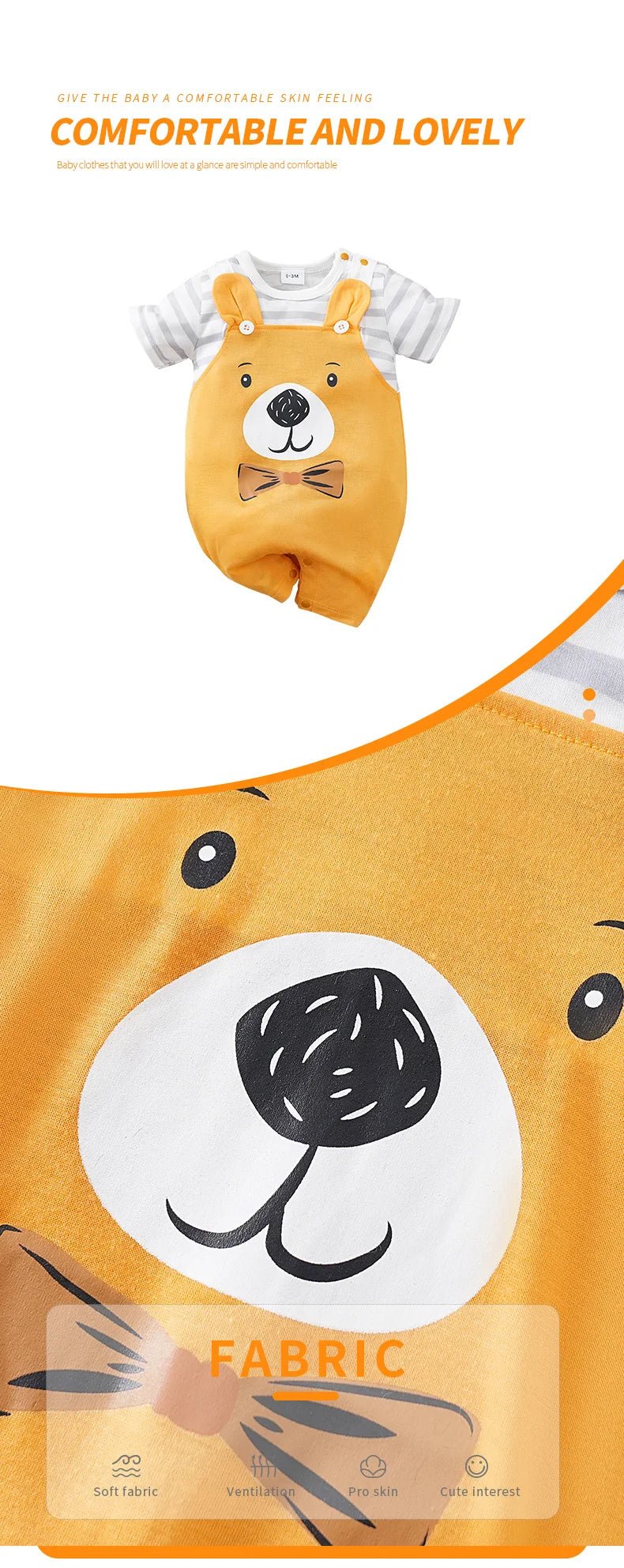 Summer Lovely Bear Jumpsuit - itzy bitsy