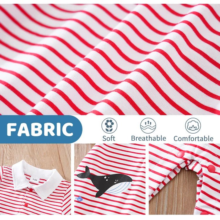 Summer Stripe Whale Print Jumpsuit - itzy bitsy