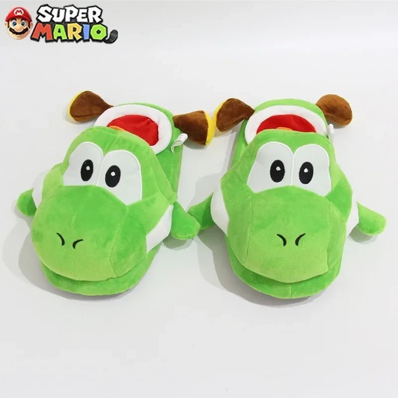 Super Mario Bros - Yoshi Creativity Plush Slippers - itzy bitsy