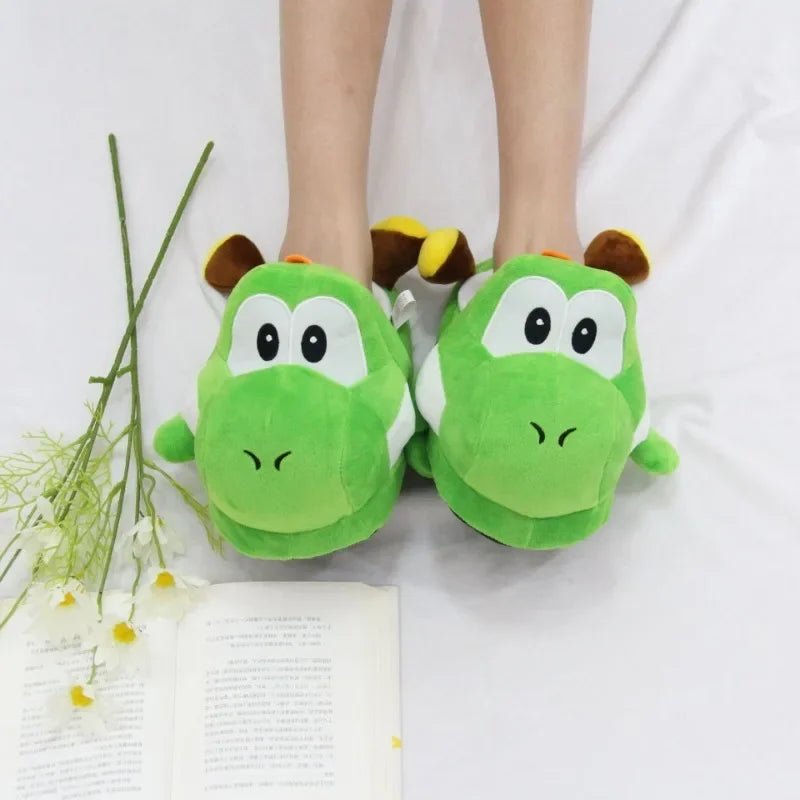 Super Mario Bros - Yoshi Creativity Plush Slippers - itzy bitsy