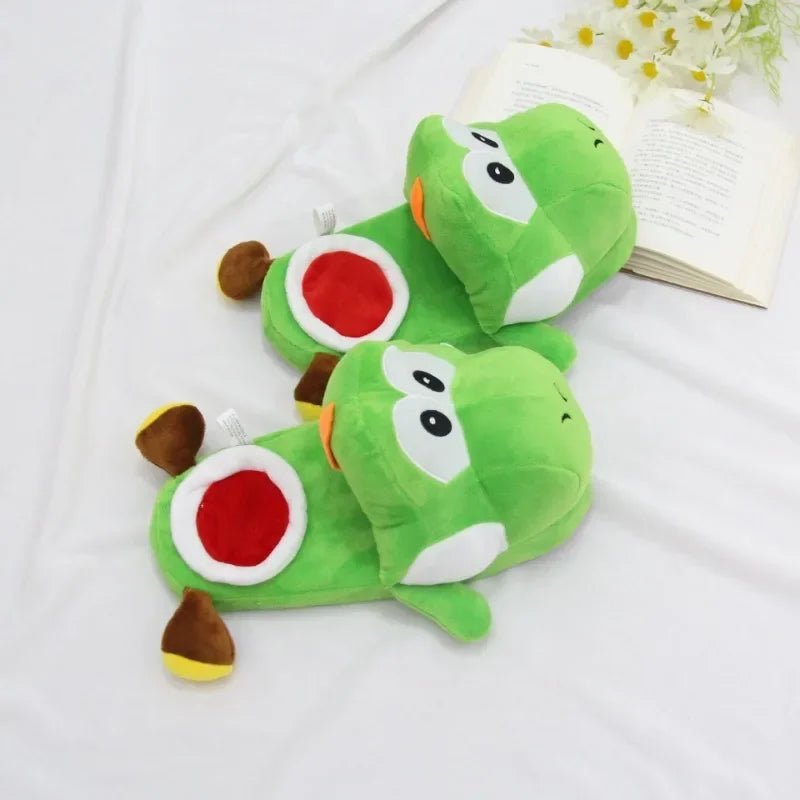 Super Mario Bros - Yoshi Creativity Plush Slippers - itzy bitsy