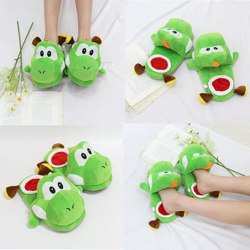 Super Mario Bros - Yoshi Creativity Plush Slippers - itzy bitsy