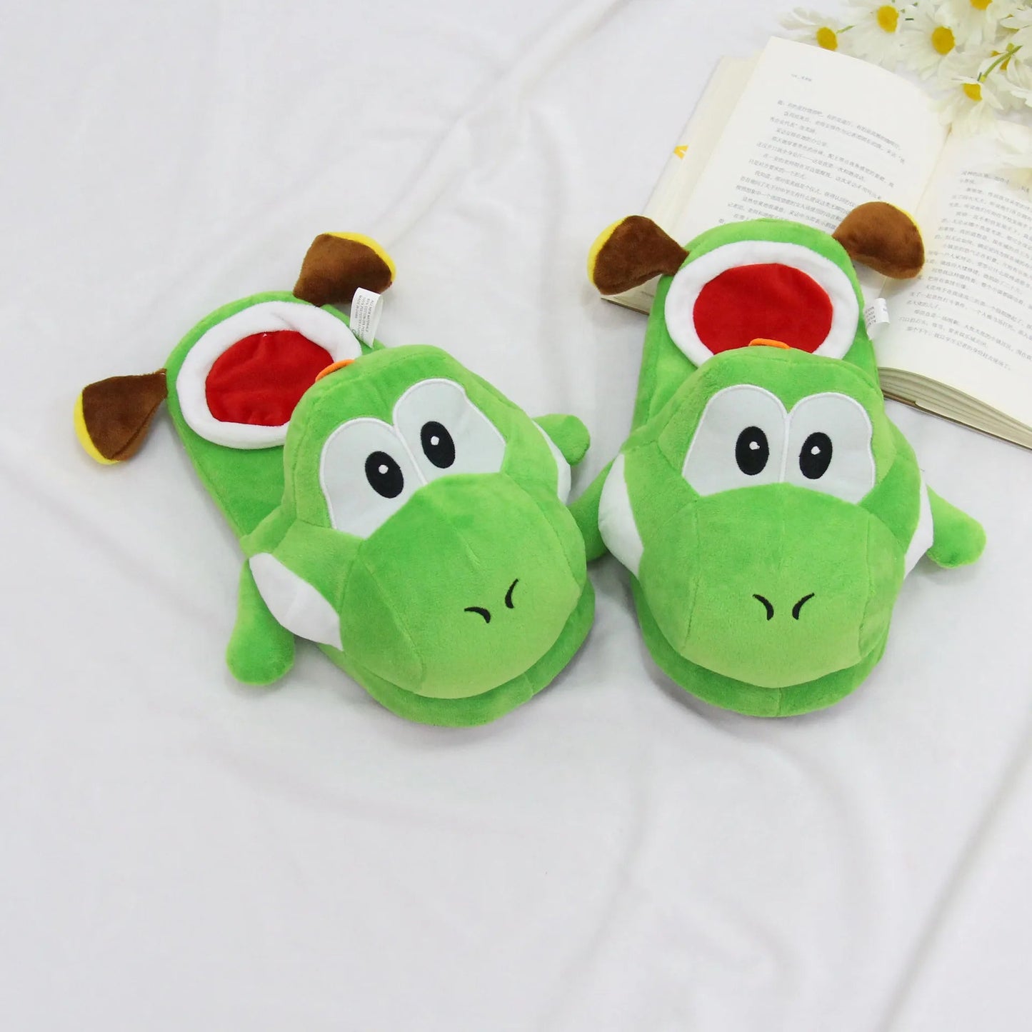Super Mario Bros - Yoshi Creativity Plush Slippers - itzy bitsy