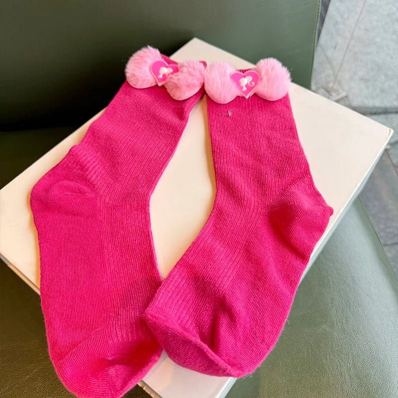 Sweet Barbie Knitted Mid - calf Socks - itzy bitsy