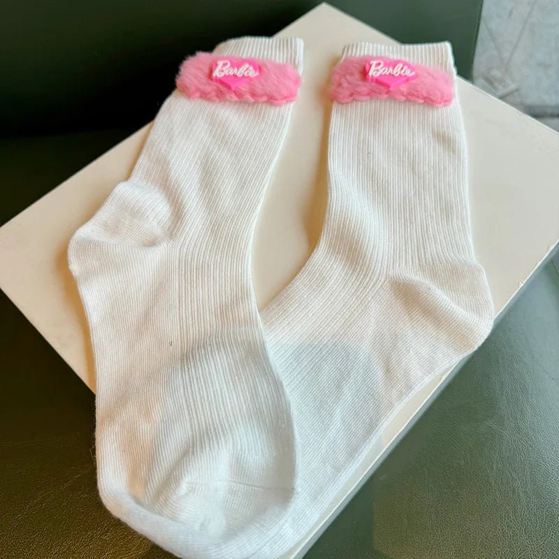 Sweet Barbie Knitted Mid - calf Socks - itzy bitsy