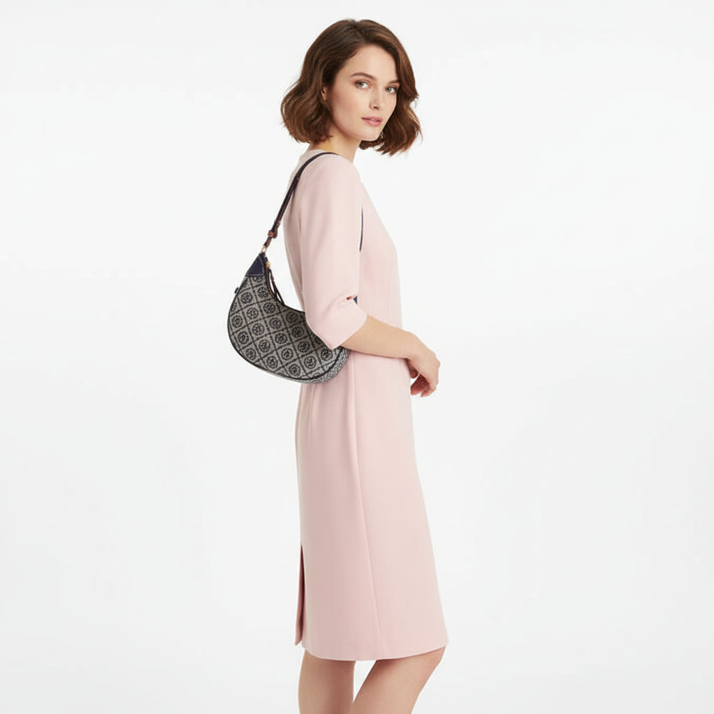 Tory Burch T Monogram Crescent Shoulder Bag