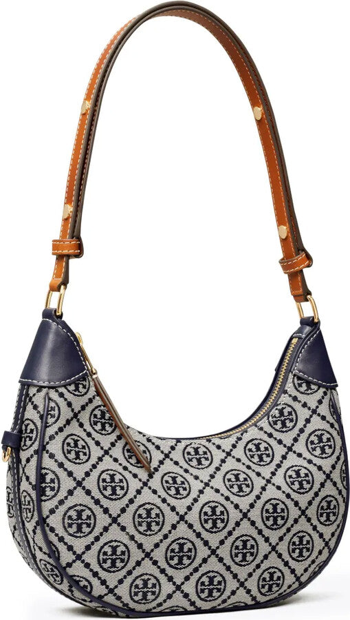 Tory Burch T Monogram Crescent Shoulder Bag