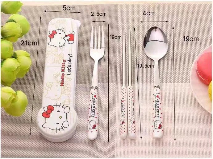 Tableware Hello Kitty, Doremon Set - itzy bitsy