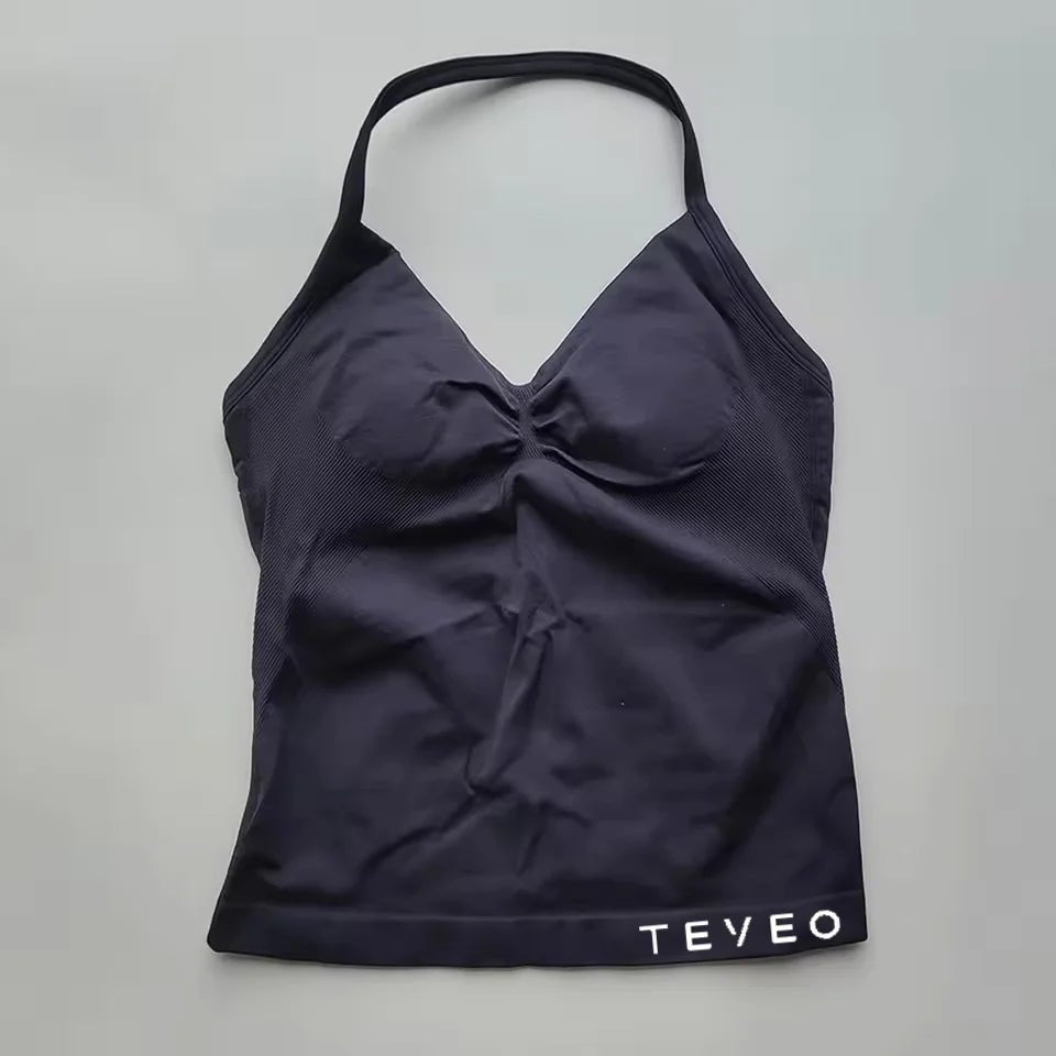 TEVEO Longline Strappy Scrunch Tank Tops - itzy bitsy