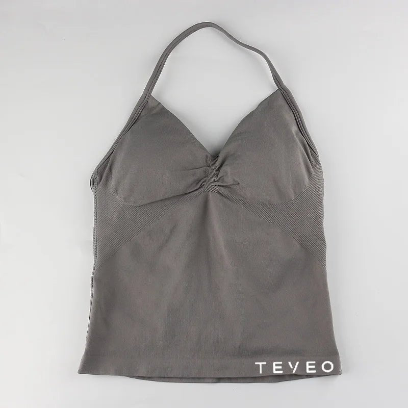 TEVEO Longline Strappy Scrunch Tank Tops - itzy bitsy