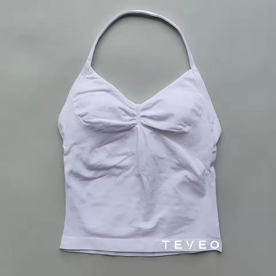 TEVEO Longline Strappy Scrunch Tank Tops - itzy bitsy