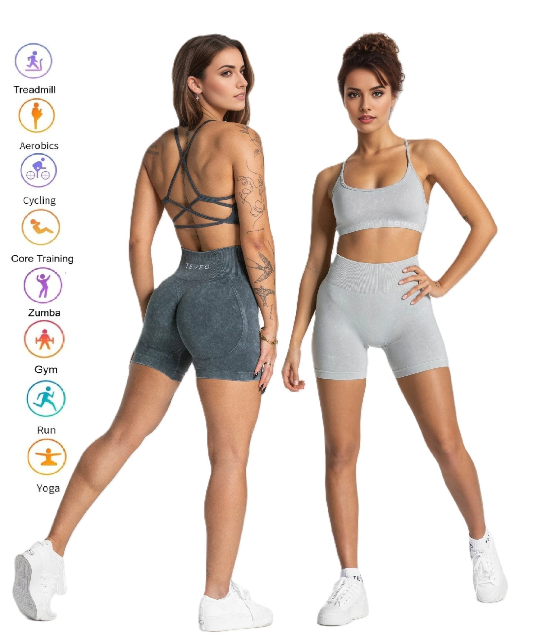 TEVEO Seamless Acid Covert Scrunch High Waisted Short - itzy bitsy