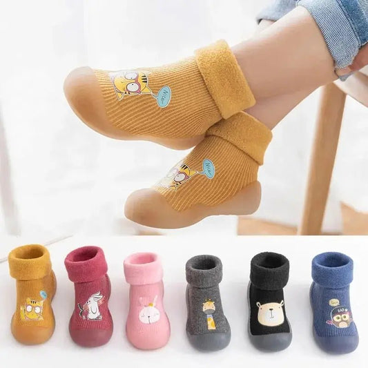 Toddler Shoes and Sock Thickened Velvet Warm High Tube - itzy bitsy