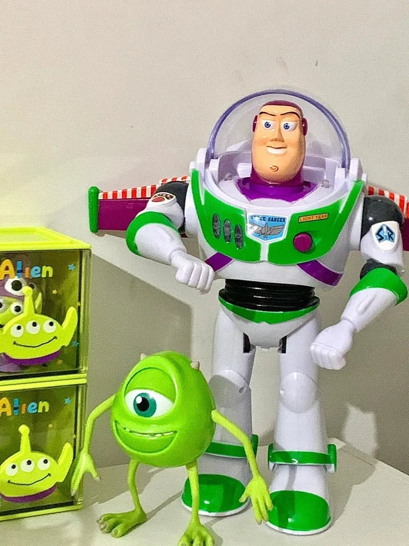 Toy Story Buzz Lightyear With Wings Doll Action Figure and Gun - itzy bitsy