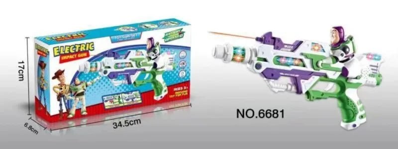 Toy Story Buzz Lightyear With Wings Doll Action Figure and Gun - itzy bitsy