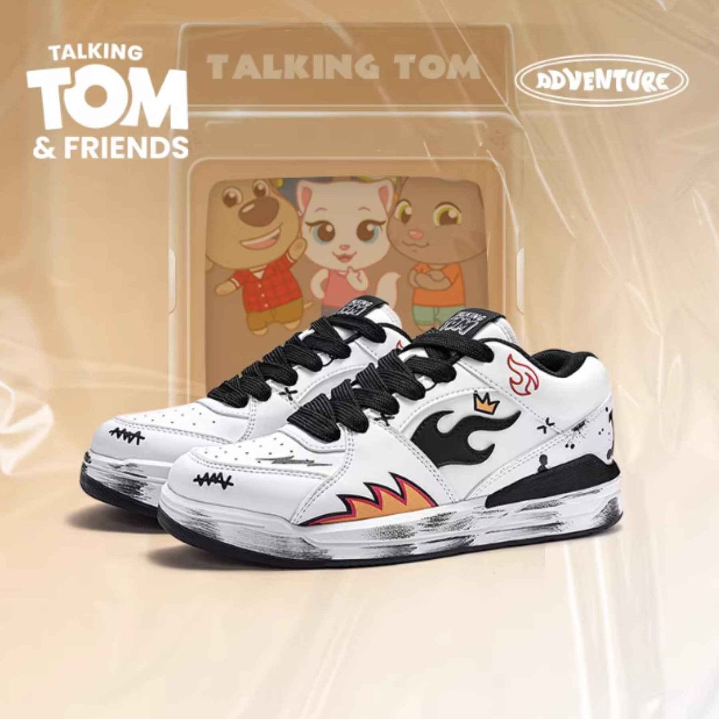TALKING TOM | "Flame" Scuffed Sneakers