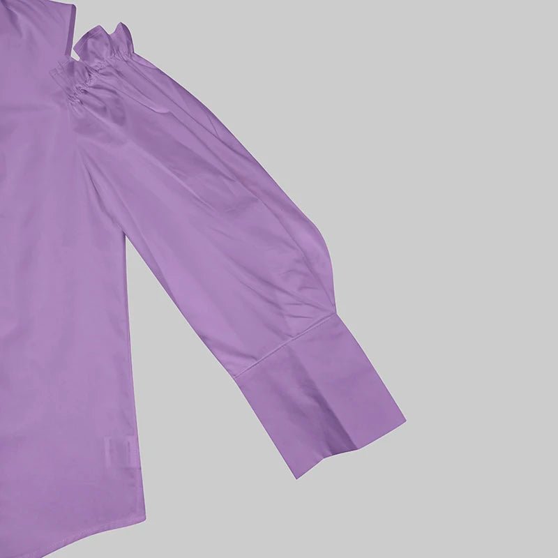 Tuxedo Cold Shoulder Chic Vintage Shirt - itzy bitsy