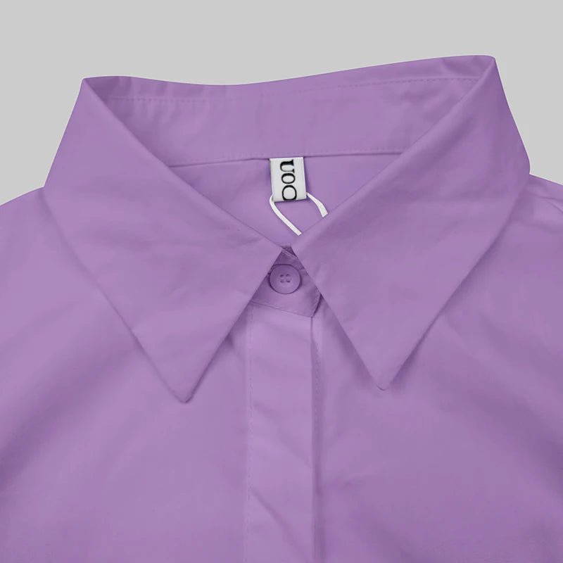 Tuxedo Cold Shoulder Chic Vintage Shirt - itzy bitsy