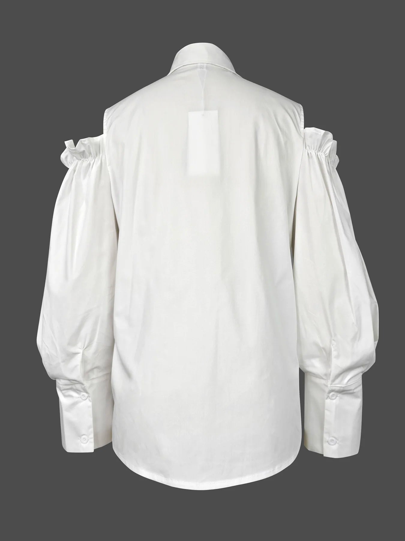 Tuxedo Cold Shoulder Chic Vintage Shirt - itzy bitsy