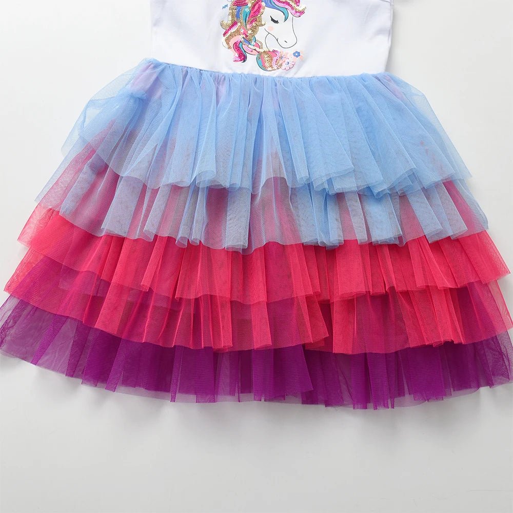 Unicorn Layer Mesh Sleeveless Dress - itzy bitsy