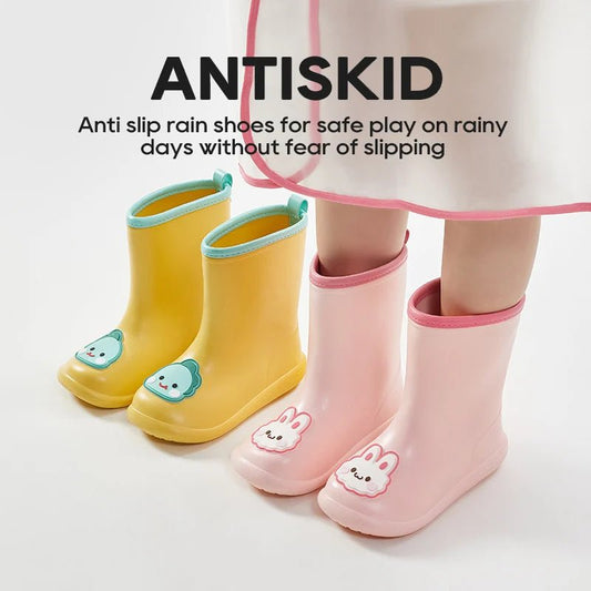 UTUNE Cartoon Stickers Children's Rain Non - slip Rubber Boots - itzy bitsy