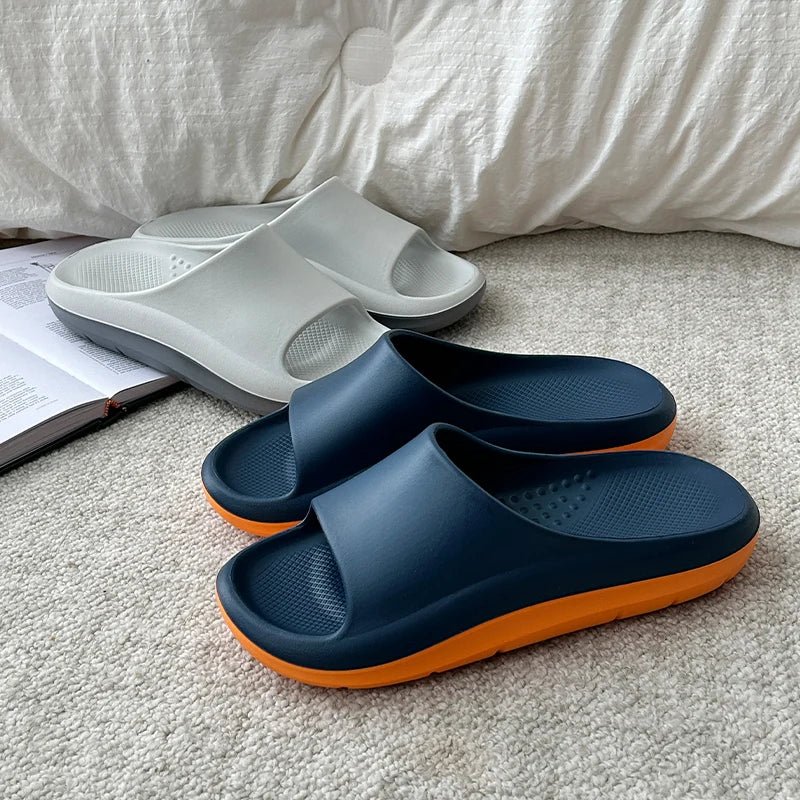 UTUNE Men's Colorblock Thick - Soled Slippers Ergonomic Design - itzy bitsy