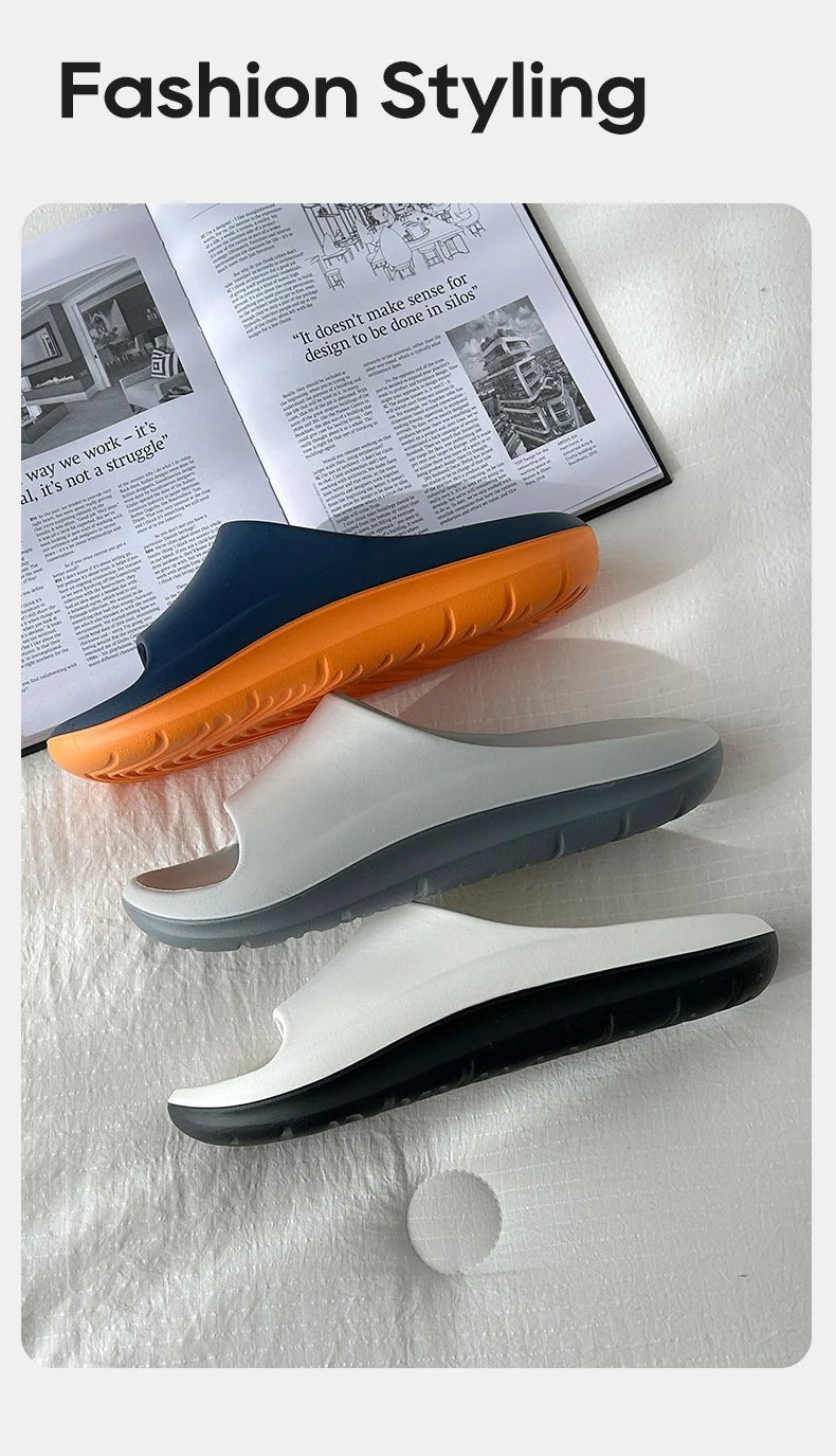 UTUNE Men's Colorblock Thick - Soled Slippers Ergonomic Design - itzy bitsy