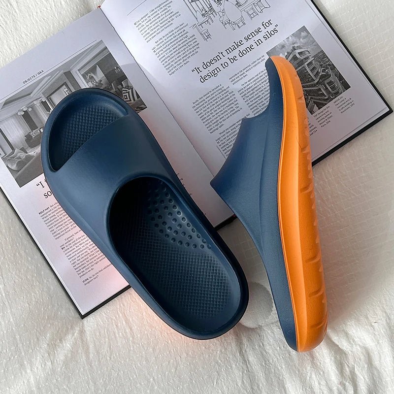 UTUNE Men's Colorblock Thick - Soled Slippers Ergonomic Design - itzy bitsy