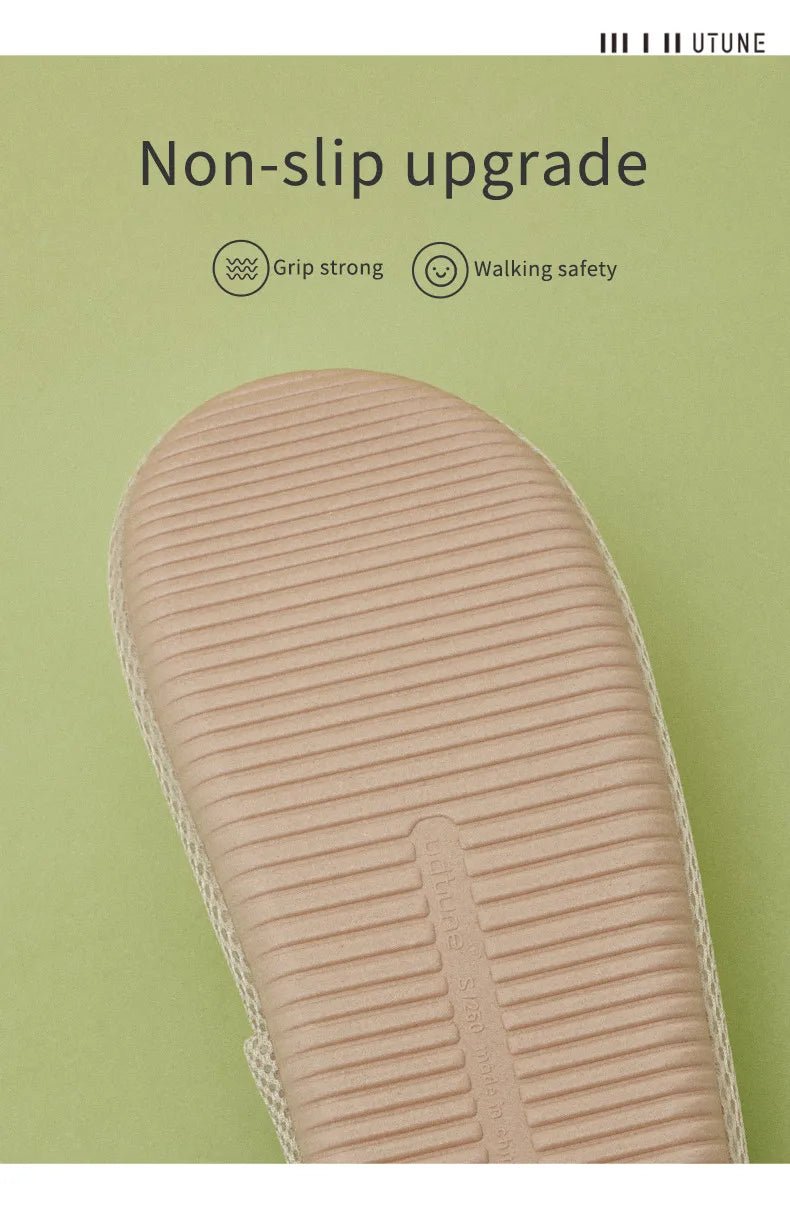 UTUNE Mute Linen Slippers - Japanese Mesh Style - itzy bitsy
