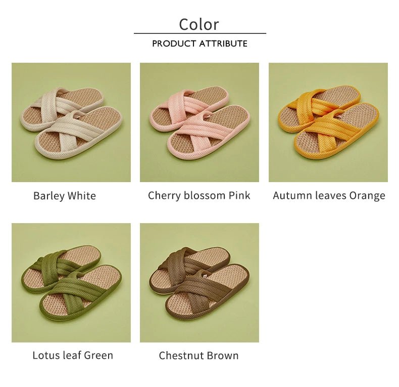 UTUNE Mute Linen Slippers - Japanese Mesh Style - itzy bitsy