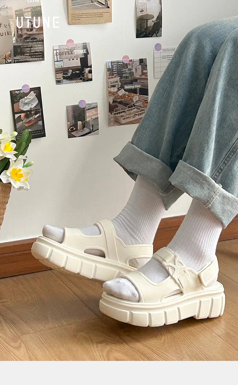 UTUNE Platform Sandals for Women - Stylish Summer Adjustable Straps Sandals - itzy bitsy