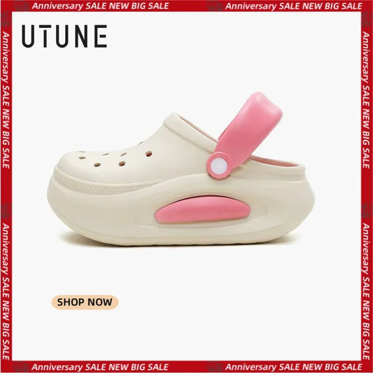 UTUNE Thick Sole Unisex Sandals 6cm Heels - itzy bitsy