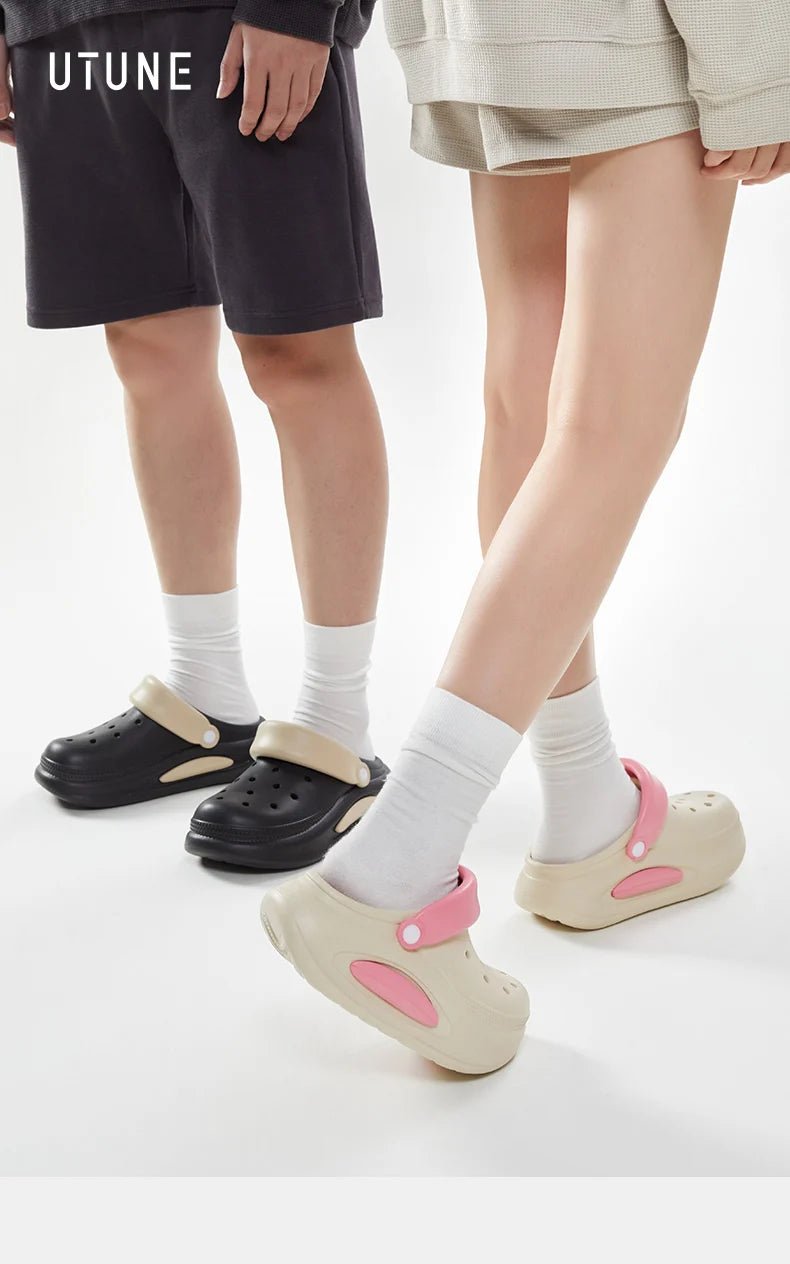 UTUNE Thick Sole Unisex Sandals 6cm Heels - itzy bitsy