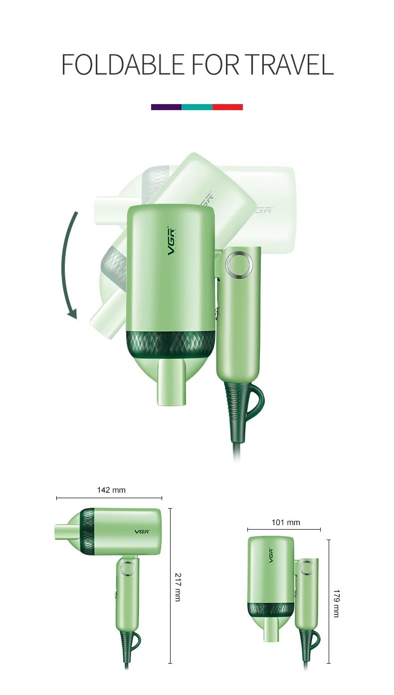 VGR 1200w Compact Foldable Hair Dryer - itzy bitsy