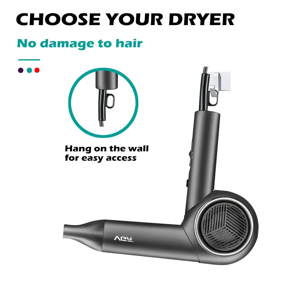 VGR Foldable Professional Hair Dryer - itzy bitsy