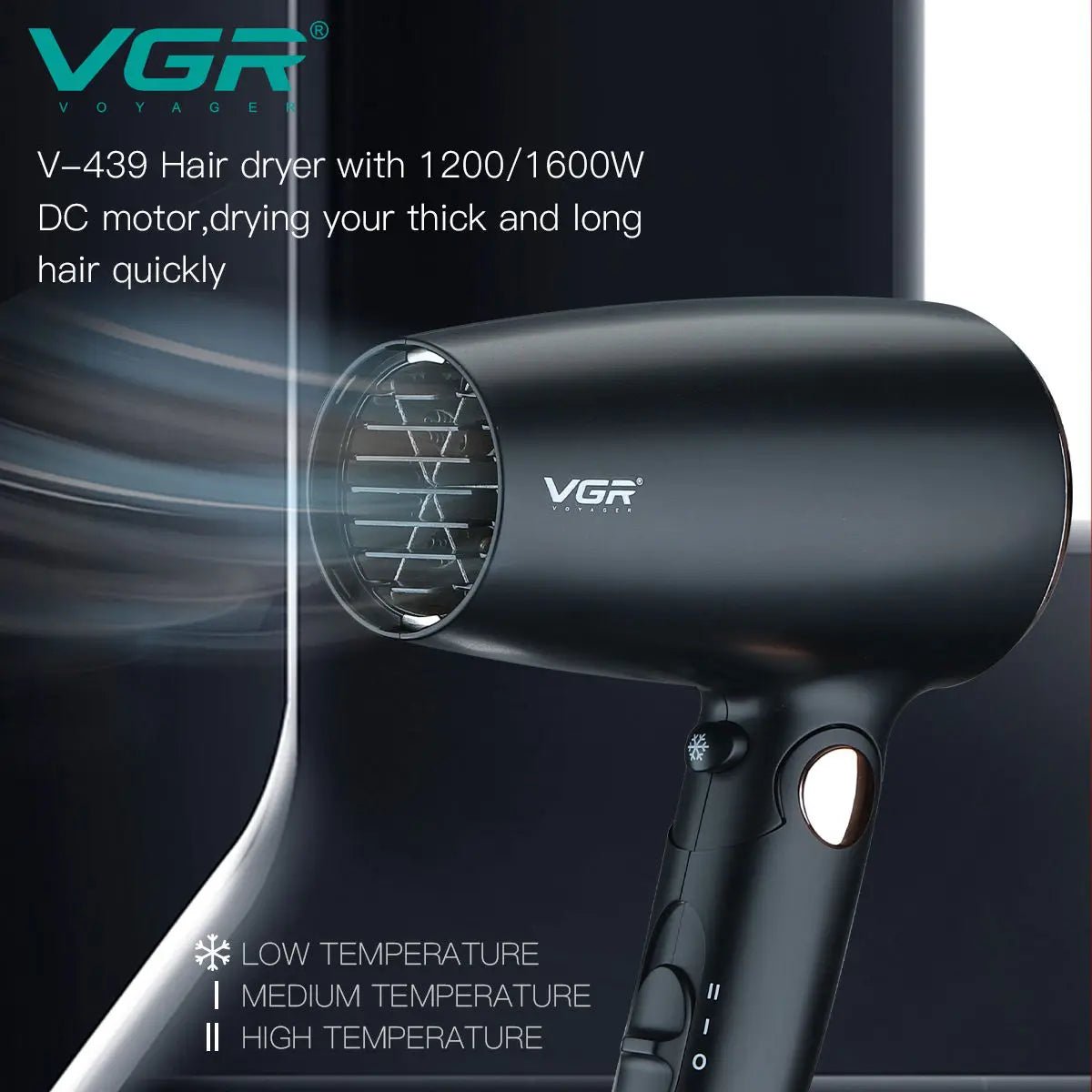 VGR Powerful Hair Dryer with Foldable Handle - itzy bitsy