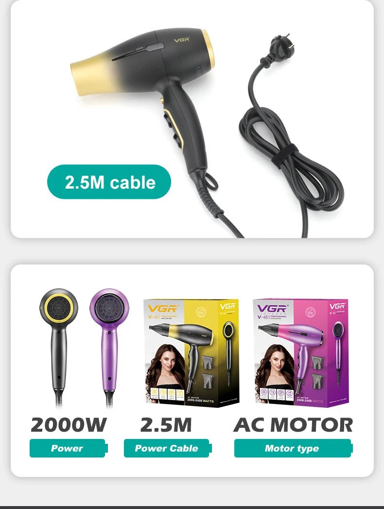 VGR V - 461 Professional Gear Hair Dryer - itzy bitsy