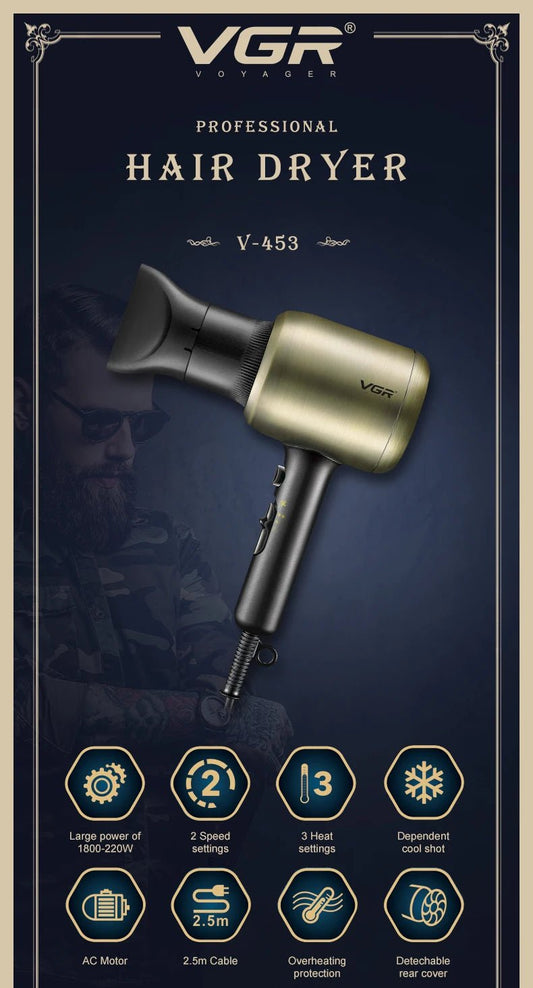 VGR V453 Salon Professional Hair Dryer - itzy bitsy