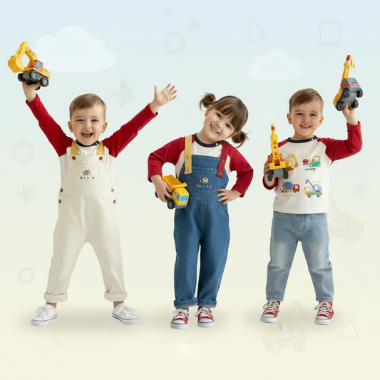 The Master Builder Kids 2Pcs Outfit Set