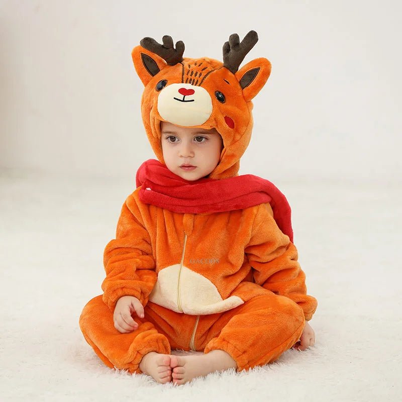 Winter Baby Animal Hooded Jumpsuits - Cosplay Costume - itzy bitsy