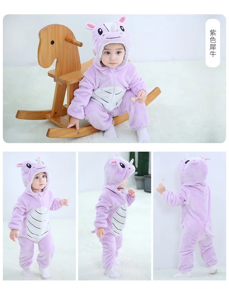 Winter Baby Animal Hooded Jumpsuits - Cosplay Costume - itzy bitsy