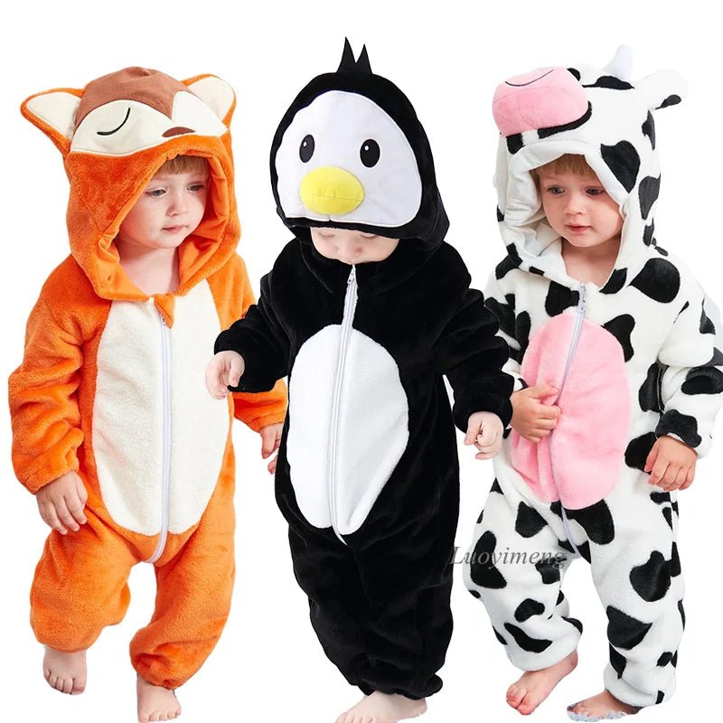 Winter Baby Animal Hooded Jumpsuits - Cosplay Costume - itzy bitsy