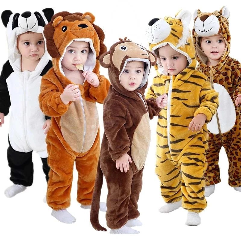 Winter Baby Animal Hooded Jumpsuits - Cosplay Costume - itzy bitsy