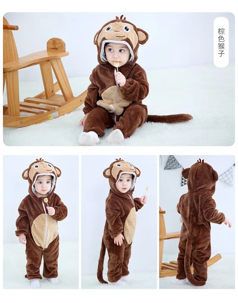 Winter Baby Animal Hooded Jumpsuits - Cosplay Costume - itzy bitsy