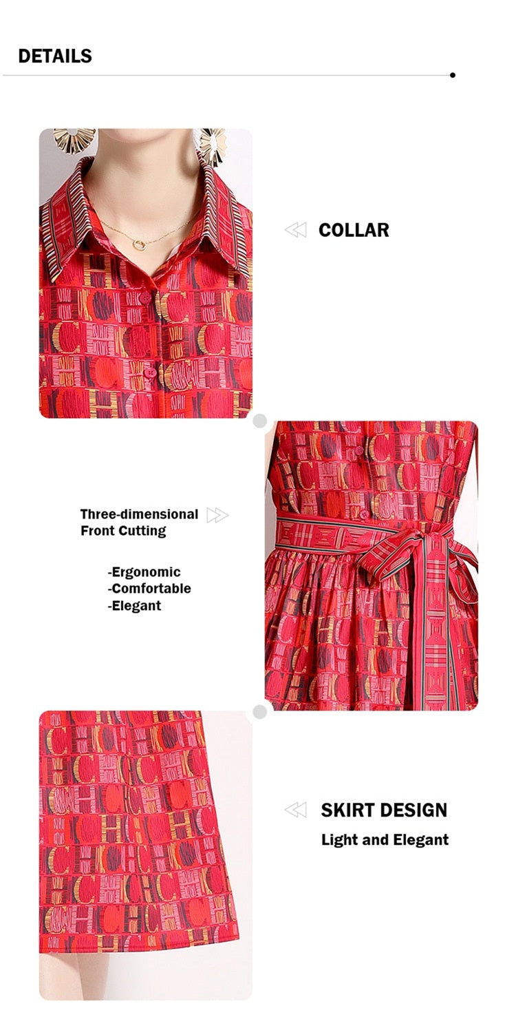 CHCH Printed Sleeveless Dress