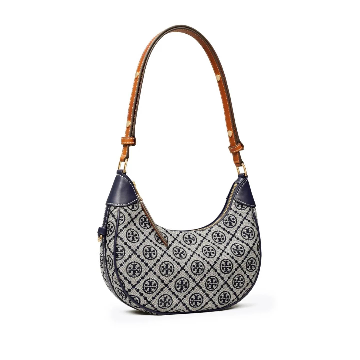 Tory Burch T Monogram Crescent Shoulder Bag