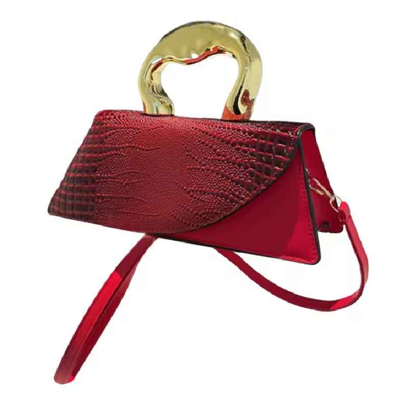 Women Crocodile Pattern Crossbody Handbag